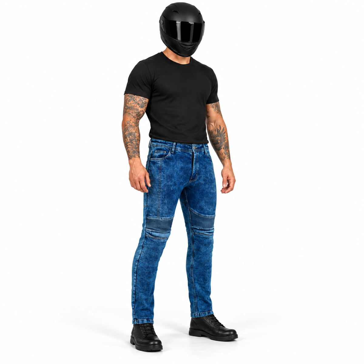 Motorradjeans Micas im Slim Fit mit Aramid-Verstärkung und CE-Level-2-Knieprotektoren
