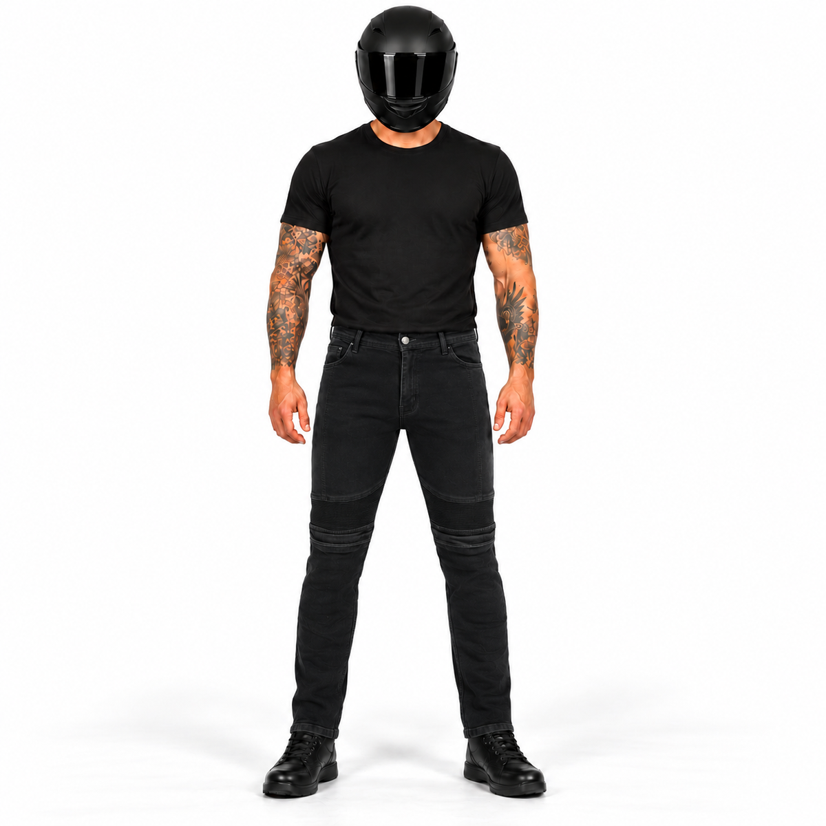 Motorradjeans Herren BOS Micas – Slim Fit mit Aramid-Verstärkung und Protektoren