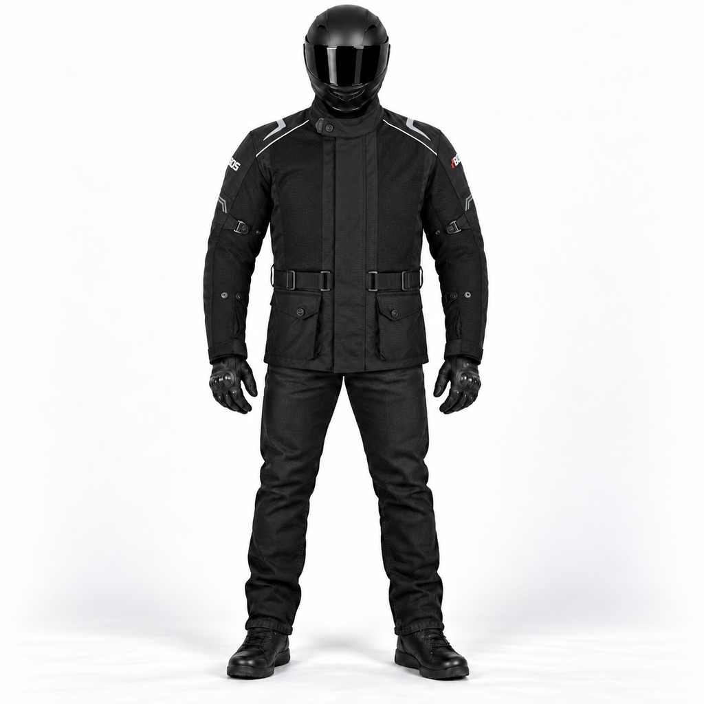 Motorradjacke Herren Ganzjahres Wasserdicht mit CE-Protektoren