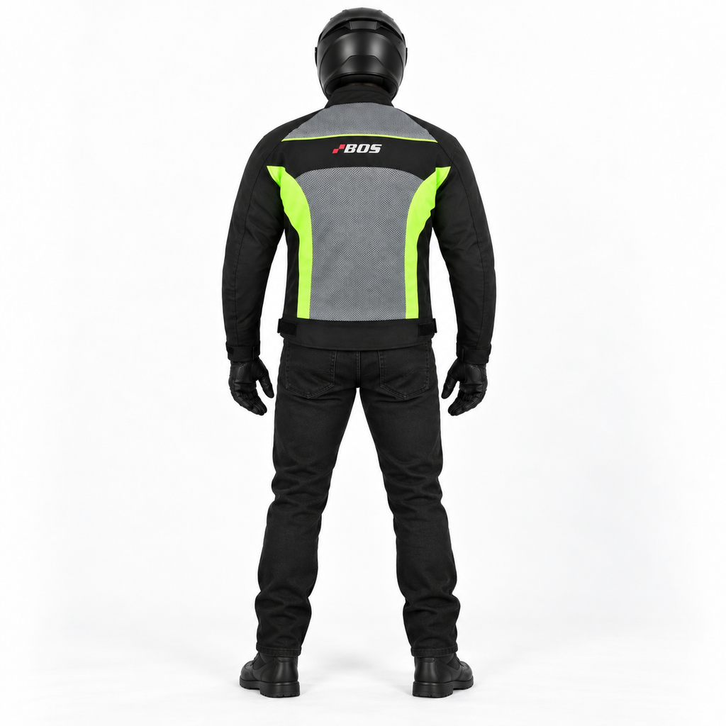 Motorradjacke Herren Sommer Mesh mit CE-Level-1 Protektoren