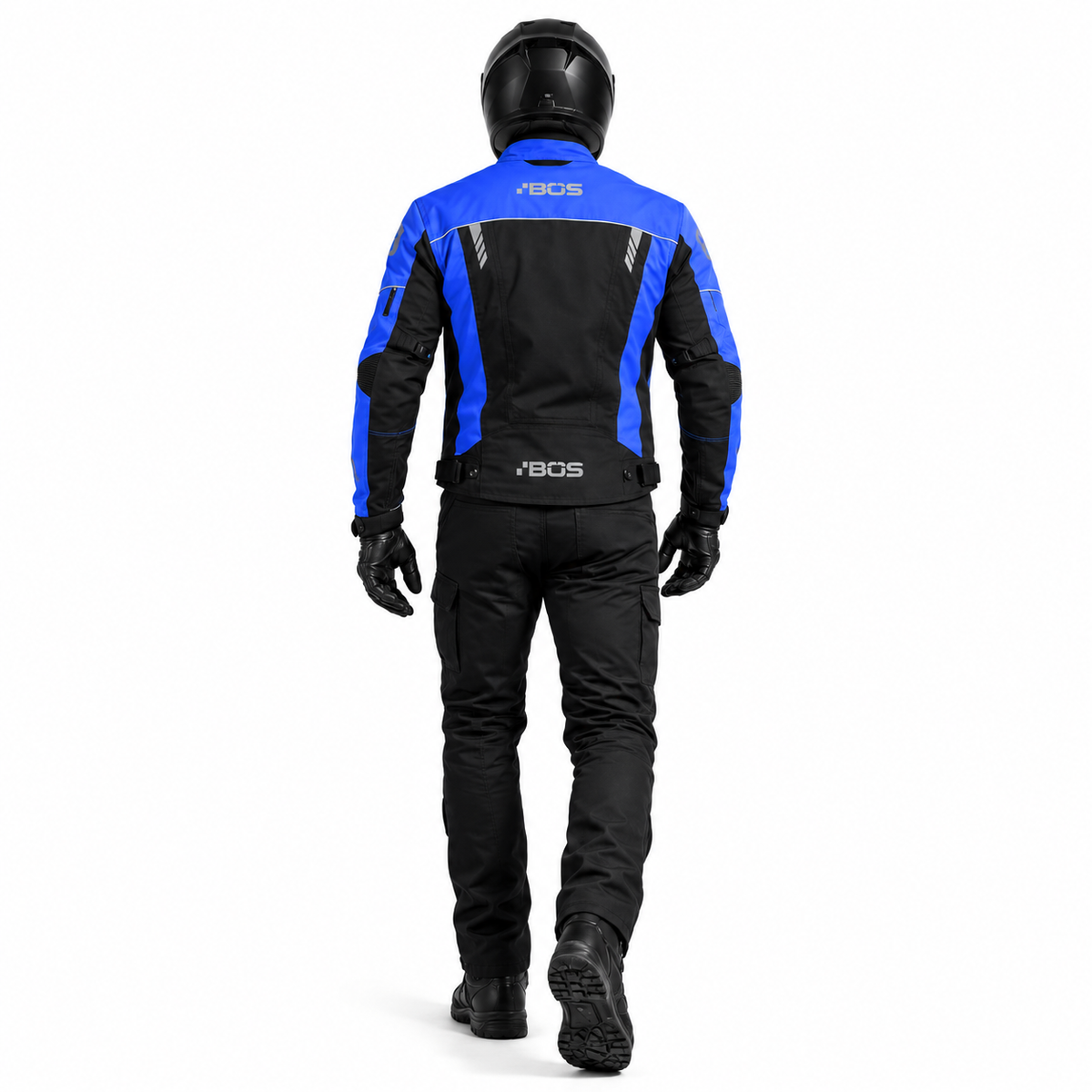 Herren Sommer Motorradjacke Blau CE-Protektoren