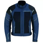 Motorradjacke Herren Sommer Blau mit CE-Protektoren – Textiljacke