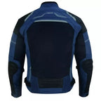 Motorradjacke Herren Sommer Blau mit CE-Protektoren – Textiljacke