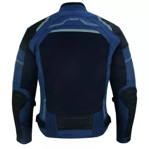 Motorradjacke Herren Sommer Blau mit CE-Protektoren – Textiljacke