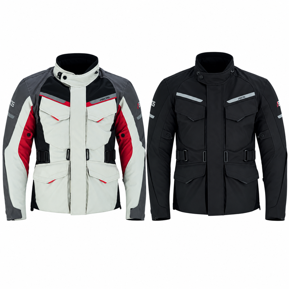 Motorrad-Touringjacke mit Thermofutter und verstellbarer Taille