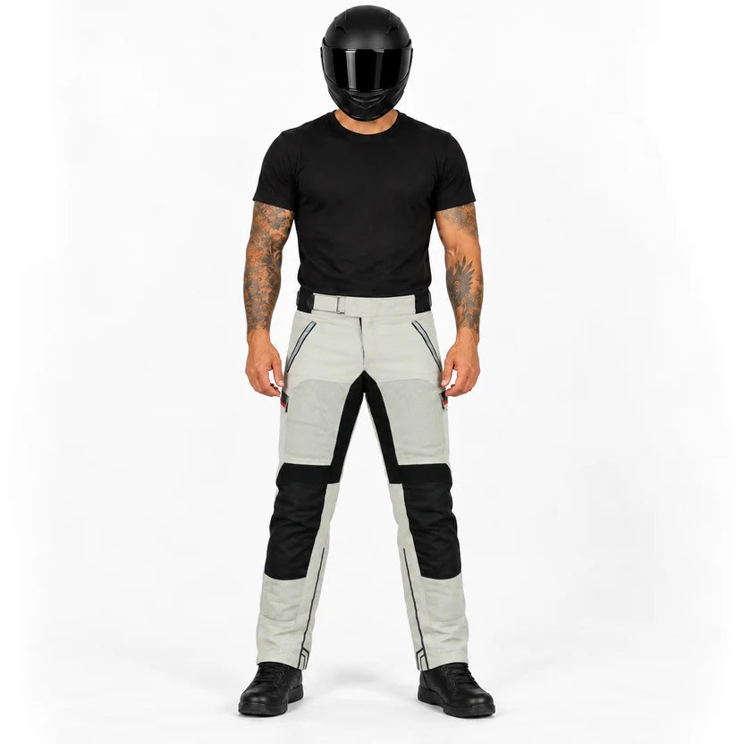 Motorradhose mit Netzgewebe und verstellbarem Bund