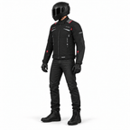 Motorradjacke Herren Schwarz – Wasserdichte Textiljacke mit Protektoren