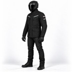 Touring-Motorradjacke Schwarz aus 600D-Polyester mit herausnehmbarem Thermofutter