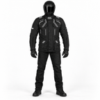 Herren-Motorradjacke mit CE-Protektoren und herausnehmbarem Thermofutter