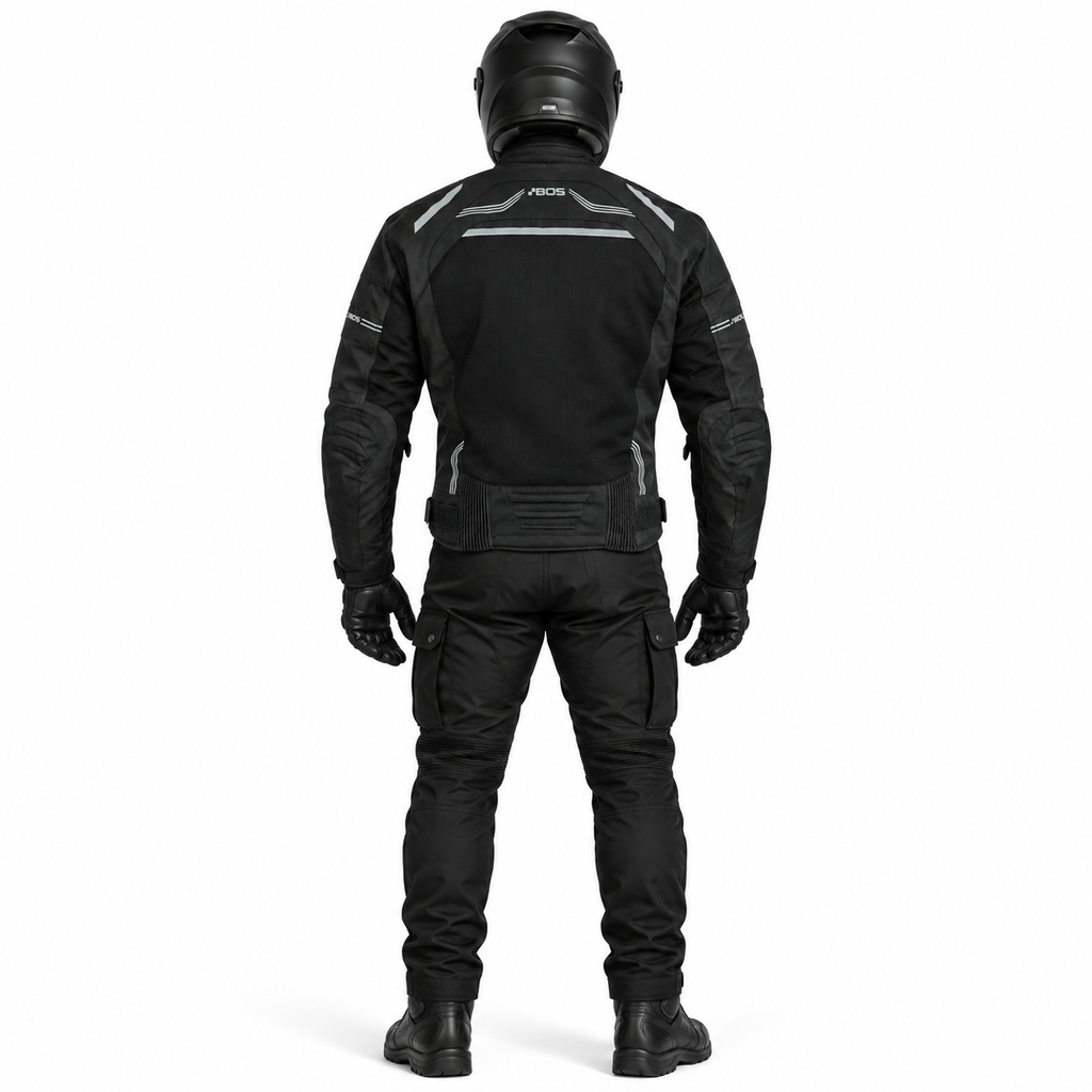Motorrad Sommerjacke Herren Schwarz CE