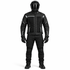 Herren Motorradjacke Sommer in Schwarz, Blau & Grau mit CE-Protektoren