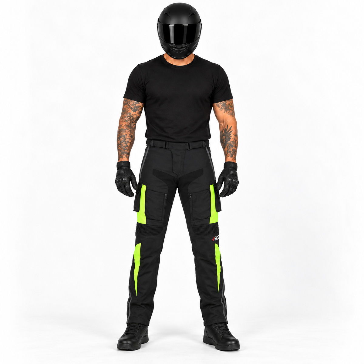Herren Motorrad Touringhose mit verstellbarer Taille und Oberschenkeltaschen