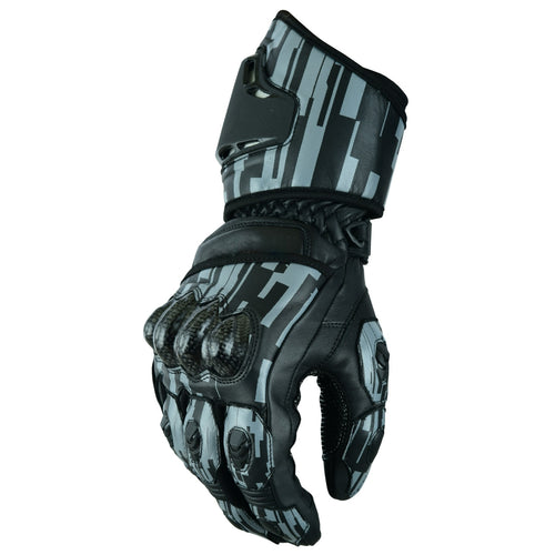 erren Motorradhandschuhe mit Knöchelschutz Schwarz Grau – Touring Stil