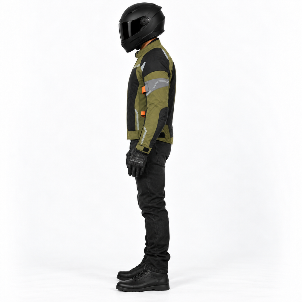 Motorradjacke Herren Sommer mit CE-Protektoren – Atmungsaktive Textiljacke