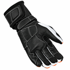 Herren Motorradhandschuhe Schwarz Orange mit Knöchelschutz und Sportoptik