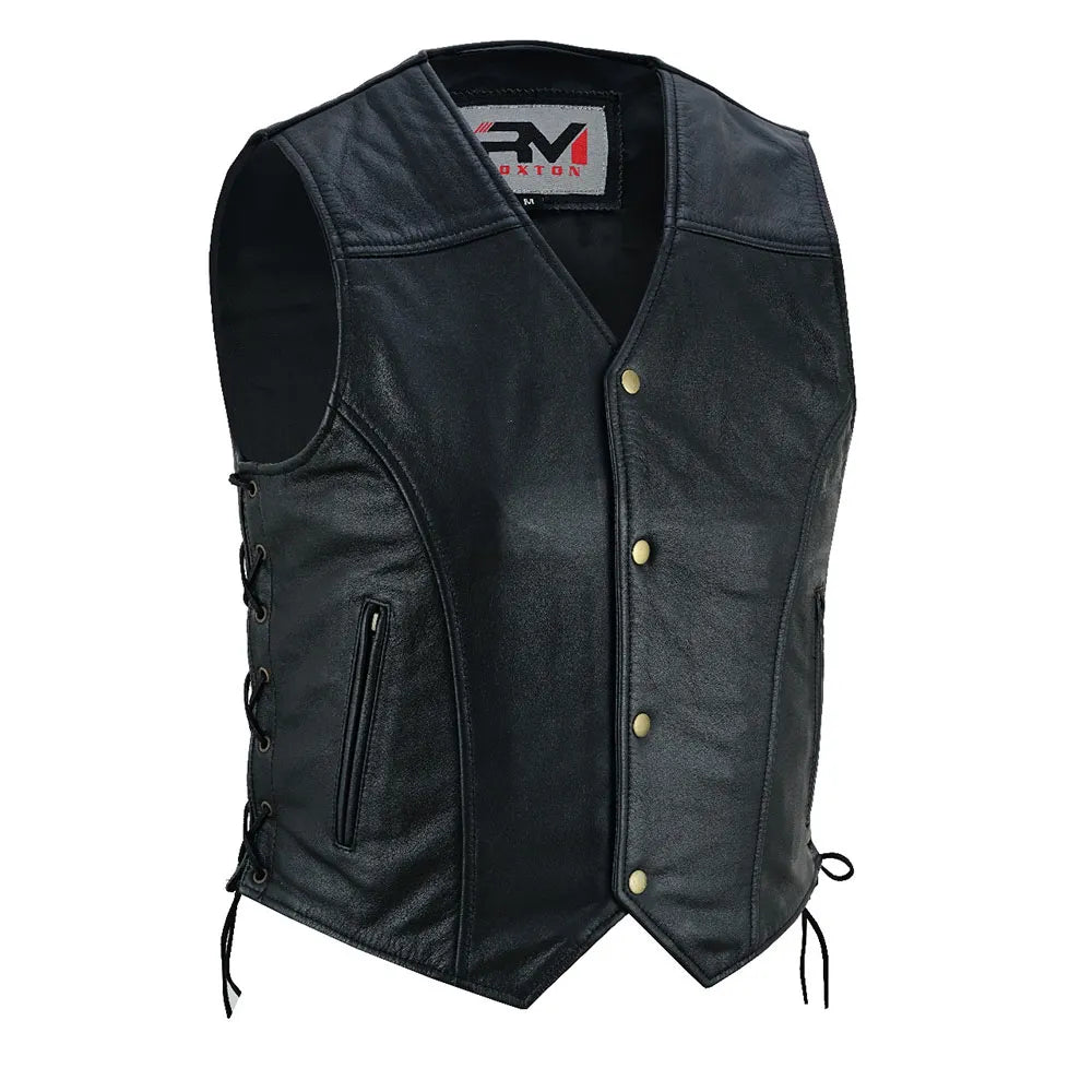 Herren Motorrad Lederweste aus Echtleder – RM