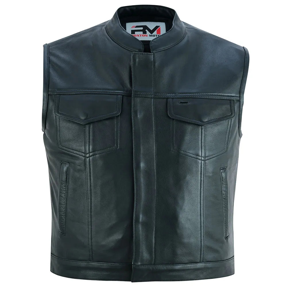 road king motorradleder weste in nappe leder