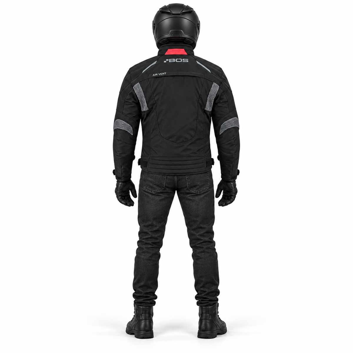 Motorradjacke Herren Schwarz – Wasserdichte Textiljacke mit Protektoren