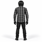 Motorrad Holzfällerhemd Herren mit Aramid-Verstärkung und CE-Protektoren – Biker Flanellhemd