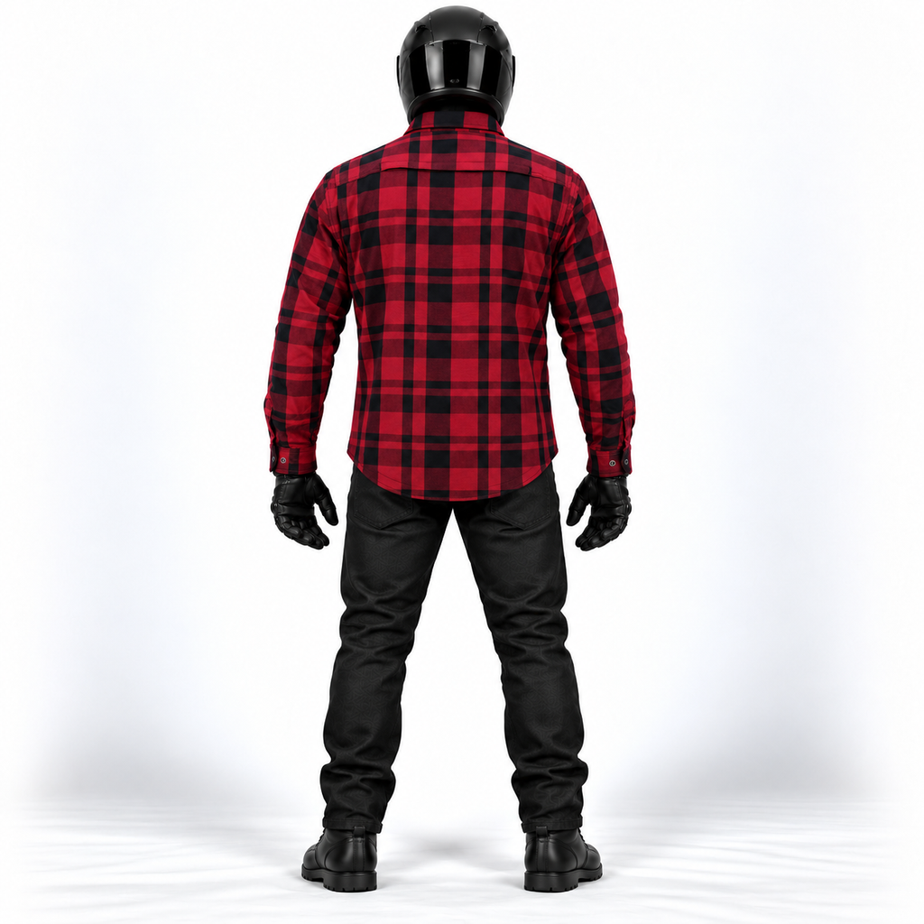 Herren-Motorradhemd BOS Lumberjack – Aramidfutter und CE-Level-1-Protektoren