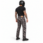 Motorrad-Cargohose in Camouflage mit Aramid-Verstärkung und herausnehmbaren CE-Knieprotektoren