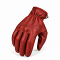 Rote Herren-Lederhandschuhe mit klassischer Passform