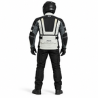 Motorrad Touringjacke Grau Wasserdicht CE Schutz