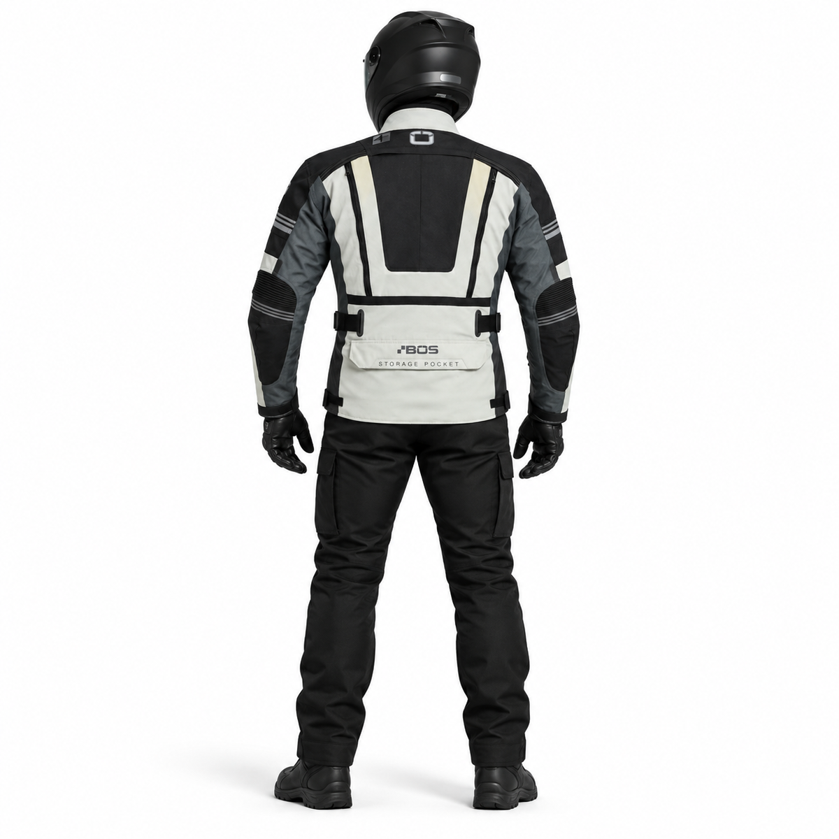 Motorrad Touringjacke Grau Wasserdicht CE Schutz