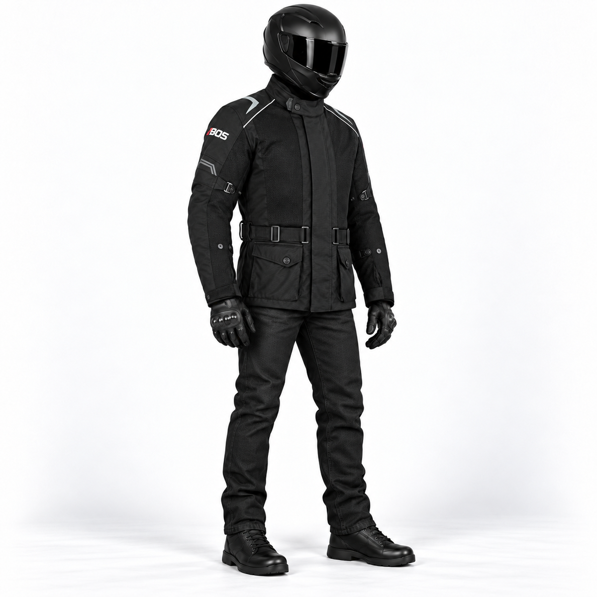 Motorradjacke Herren Ganzjahres Wasserdicht mit CE-Protektoren