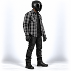 Motorrad Holzfällerhemd Herren mit Aramid-Verstärkung und CE-Protektoren – Biker Flanellhemd