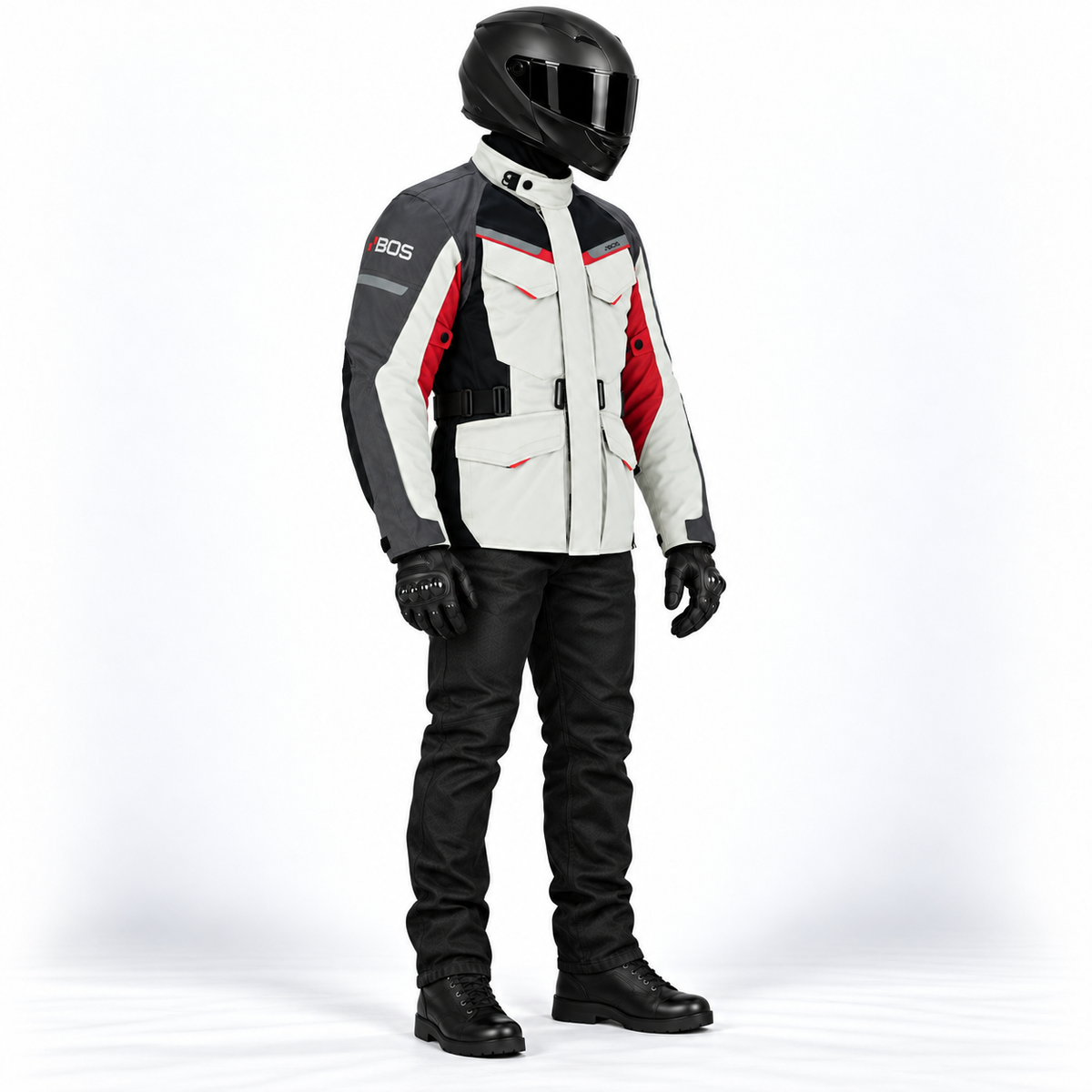 Touring-Motorradjacke aus Polyester mit herausnehmbarem Thermofutter