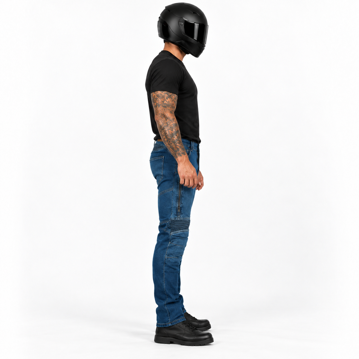 Motorrad-Jeans für Herren mit CE-Knieprotektoren und Aramid-Innenfutter