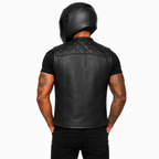 Street Rider Herren Motorradweste Schwarz mit Diamantsteppung