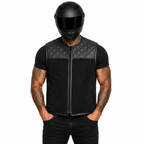 Road Star Herren Nubukleder Weste – Klassischer Biker-Look