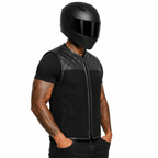 Road Star Herren Nubukleder Weste – Klassischer Biker-Look