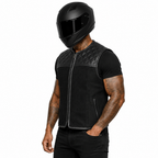 Road Star Herren Nubukleder Weste – Klassischer Biker-Look