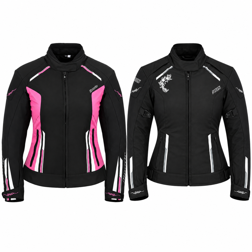 Damen-Motorradjacke mit Protektoren – für Sommer und Winter
