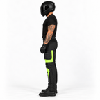 Herren Motorrad Touringhose mit verstellbarer Taille und Oberschenkeltaschen