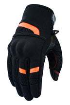 Herren Motorradhandschuhe Schwarz mit Mesh-Einsätzen und verstärkter Handfläche