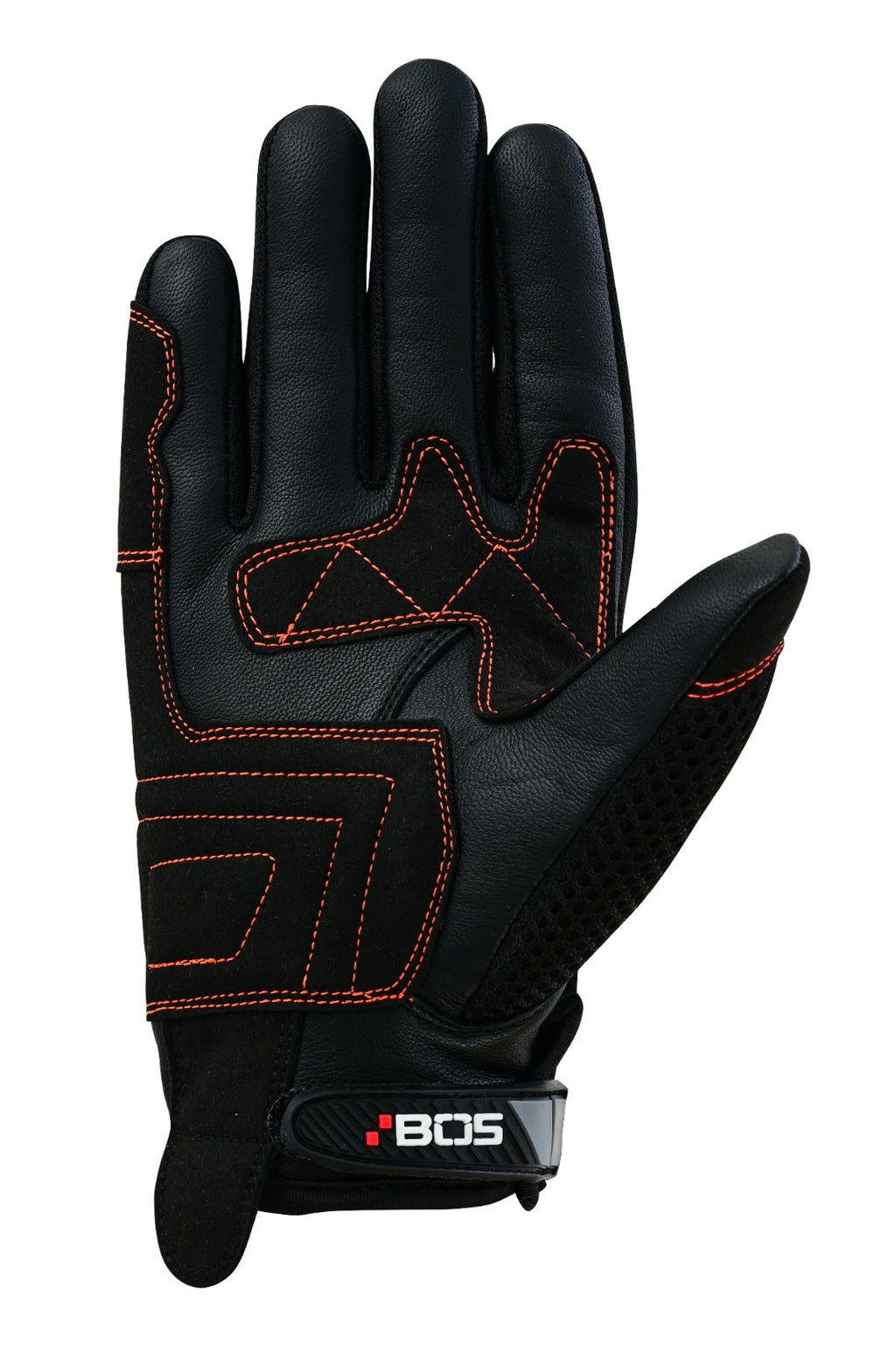 Herren Motorradhandschuhe Schwarz mit Mesh-Einsätzen und verstärkter Handfläche