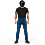 Motorradjeans Herren mit Aramid und CE-Level-2-Knieprotektoren – BOS Micas Slim Fit