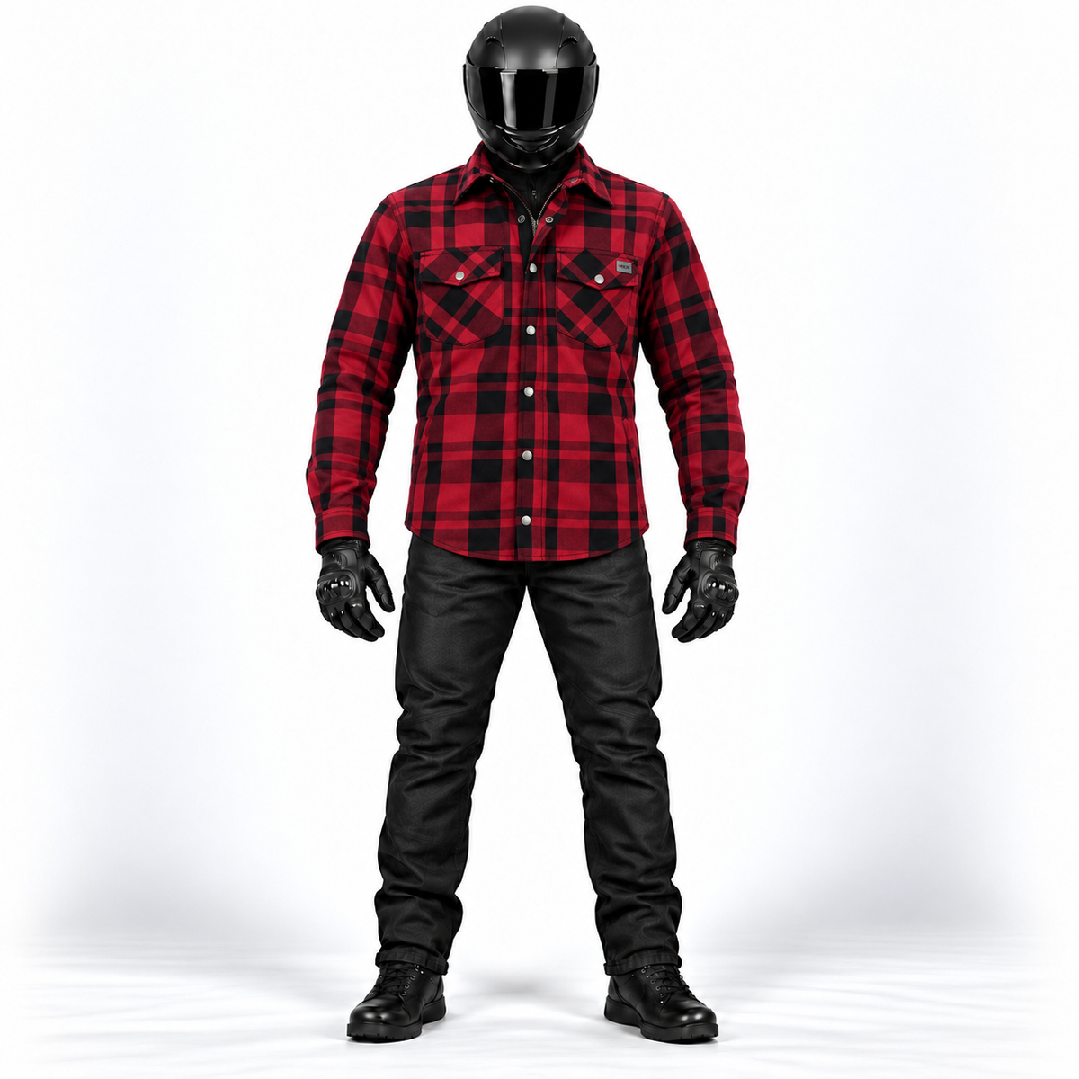 Herren-Motorradhemd BOS Lumberjack – Aramidfutter und CE-Level-1-Protektoren