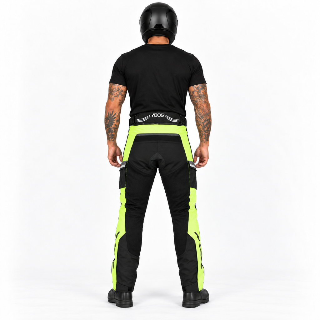Motorradhose mit Netzgewebe und verstellbarem Bund