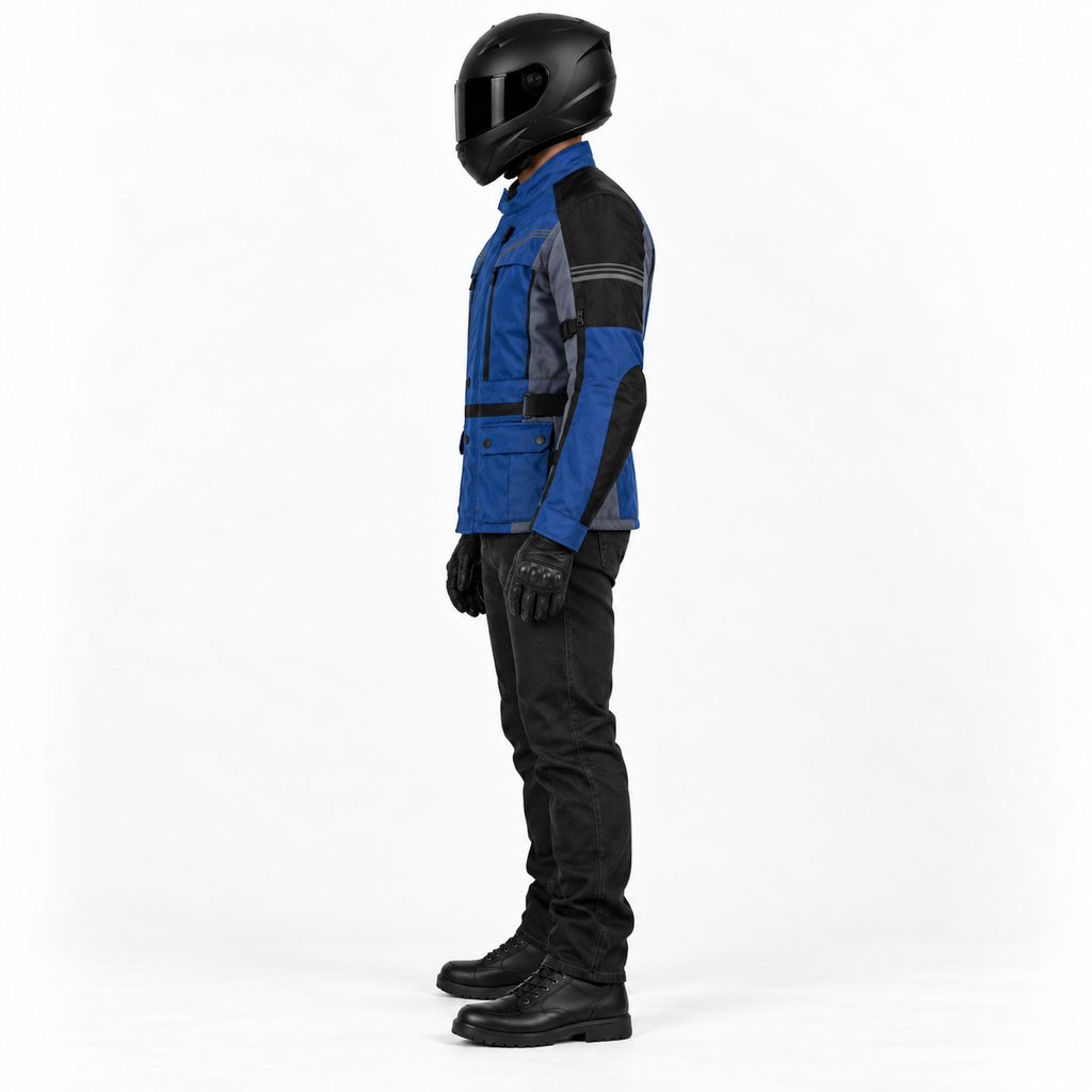 Motorradjacke-Touring Wasserdichte für Herren mit CE-Protektoren – Ganzjährig