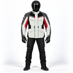 Motorrad-Touringjacke mit Thermofutter und verstellbarer Taille