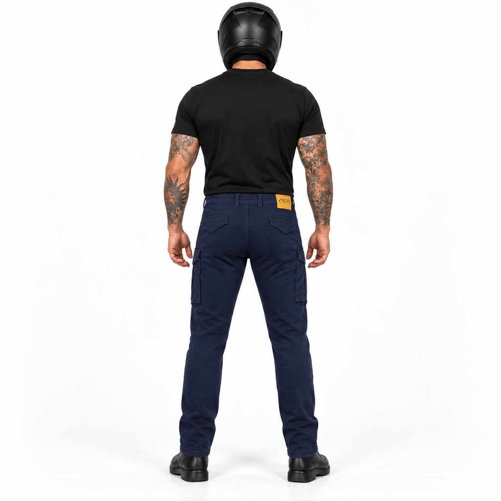 Motorrad-Cargohose mit Baumwollstretch und CE-Level-2-Knieprotektoren
