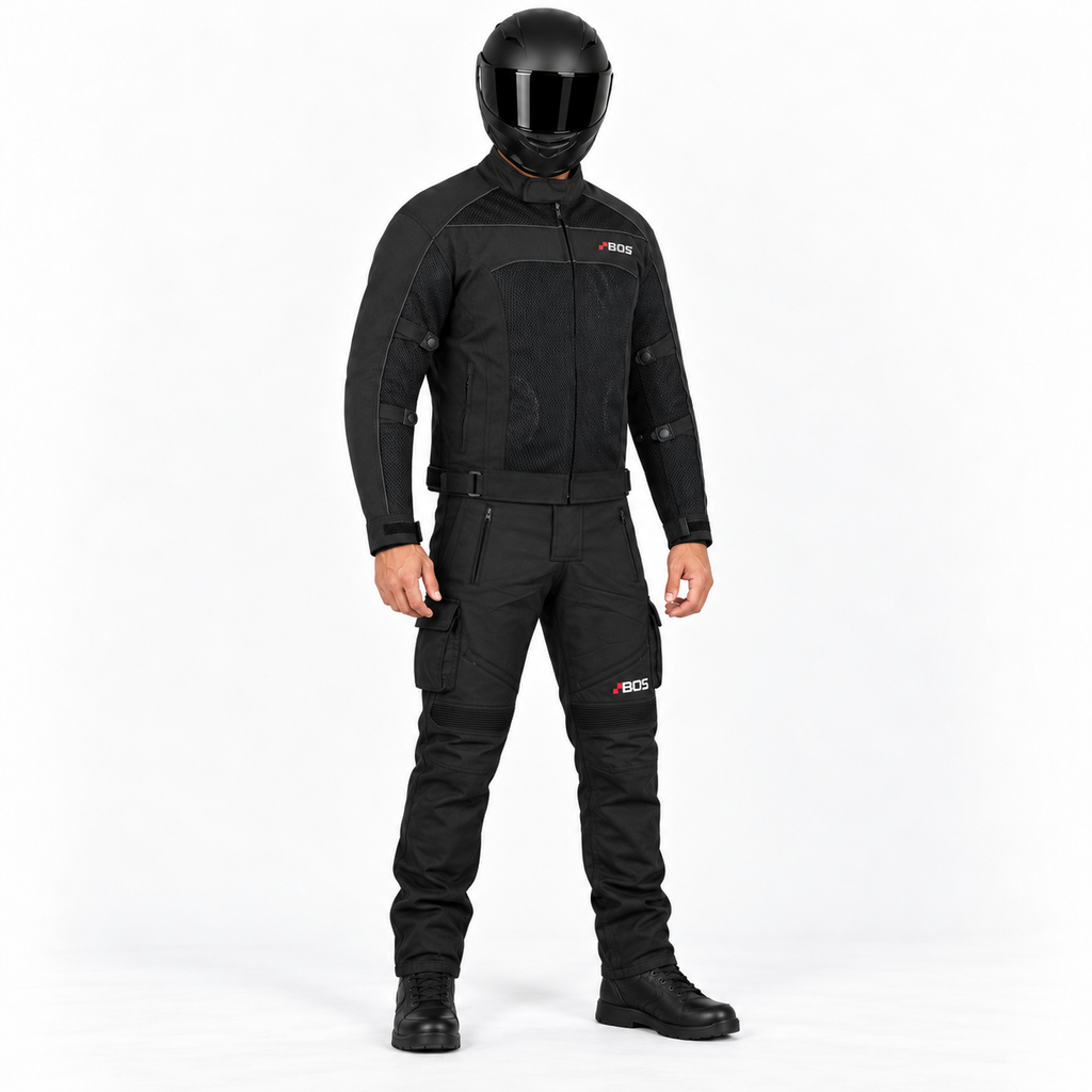 Motorradjacke mit Mesh und CE Protektoren