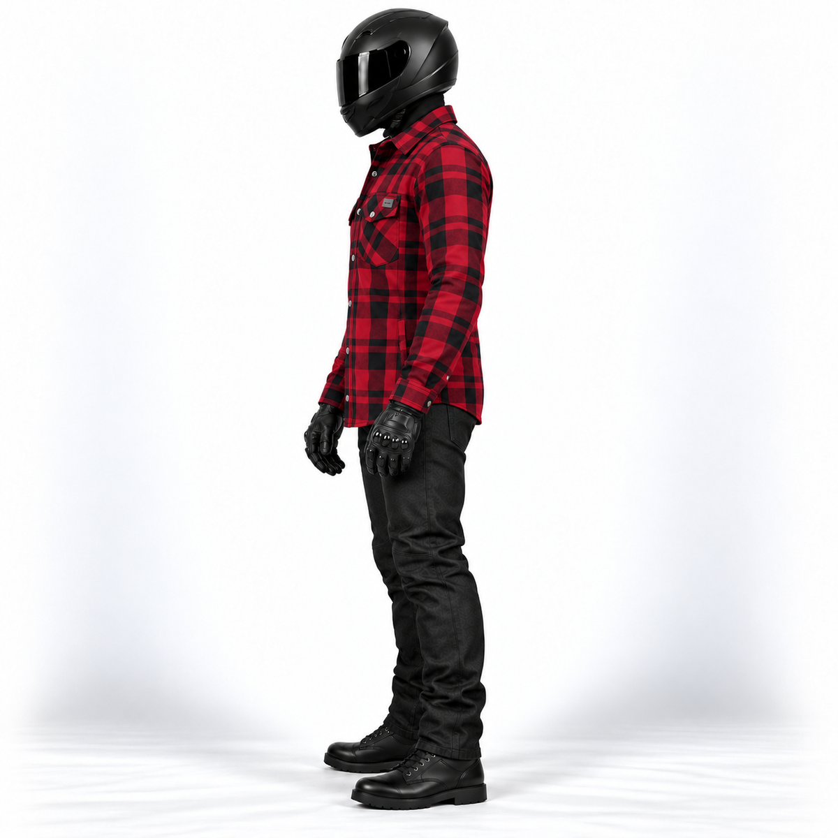 Herren-Motorradhemd BOS Lumberjack – Aramidfutter und CE-Level-1-Protektoren