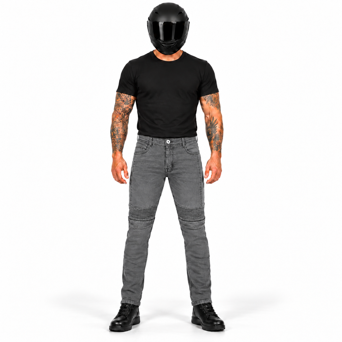Motorradjeans Herren BOS Micas – Slim Fit mit Aramid-Verstärkung und Protektoren