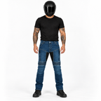 Motorrad-Jeans für Herren mit CE-Knieprotektoren und Aramid-Innenfutter